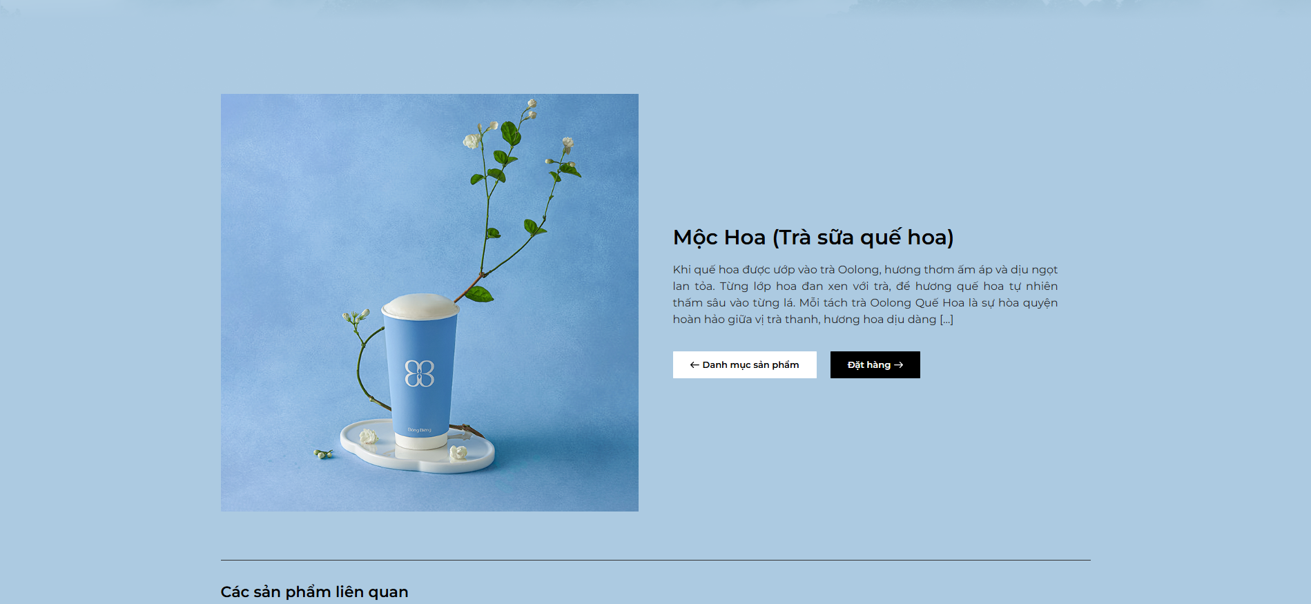 Hình ảnh sản phẩm của brand nước uống Bông Biêng giúp gia tăng tỷ lệ chuyển đổi